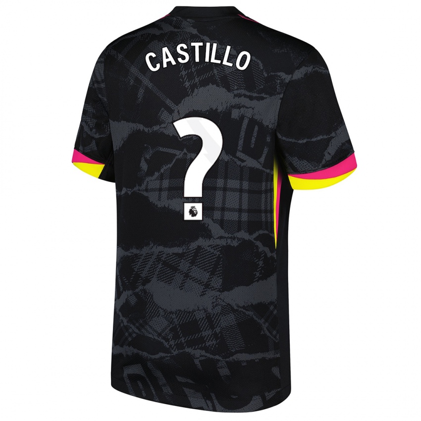 Kinder Juan Castillo #0 Schwarz Rosa Ausweichtrikot Trikot 2024/25 T-Shirt Schweiz