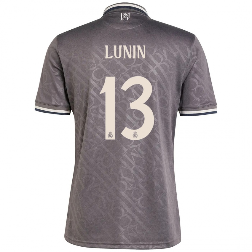 Kinder Andriy Lunin #13 Anthrazit Ausweichtrikot Trikot 2024/25 T-Shirt Schweiz