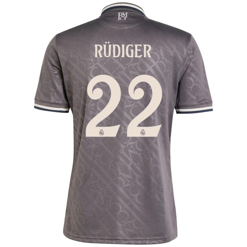 Kinder Antonio Rudiger #22 Anthrazit Ausweichtrikot Trikot 2024/25 T-Shirt Schweiz