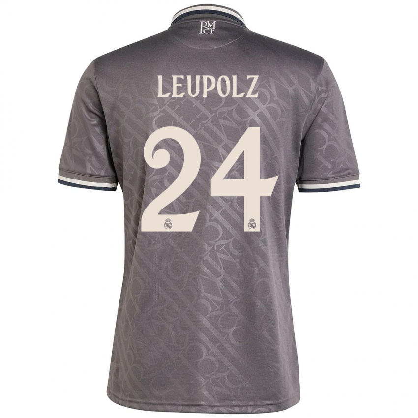 Kinder Melanie Leupolz #24 Anthrazit Ausweichtrikot Trikot 2024/25 T-Shirt Schweiz