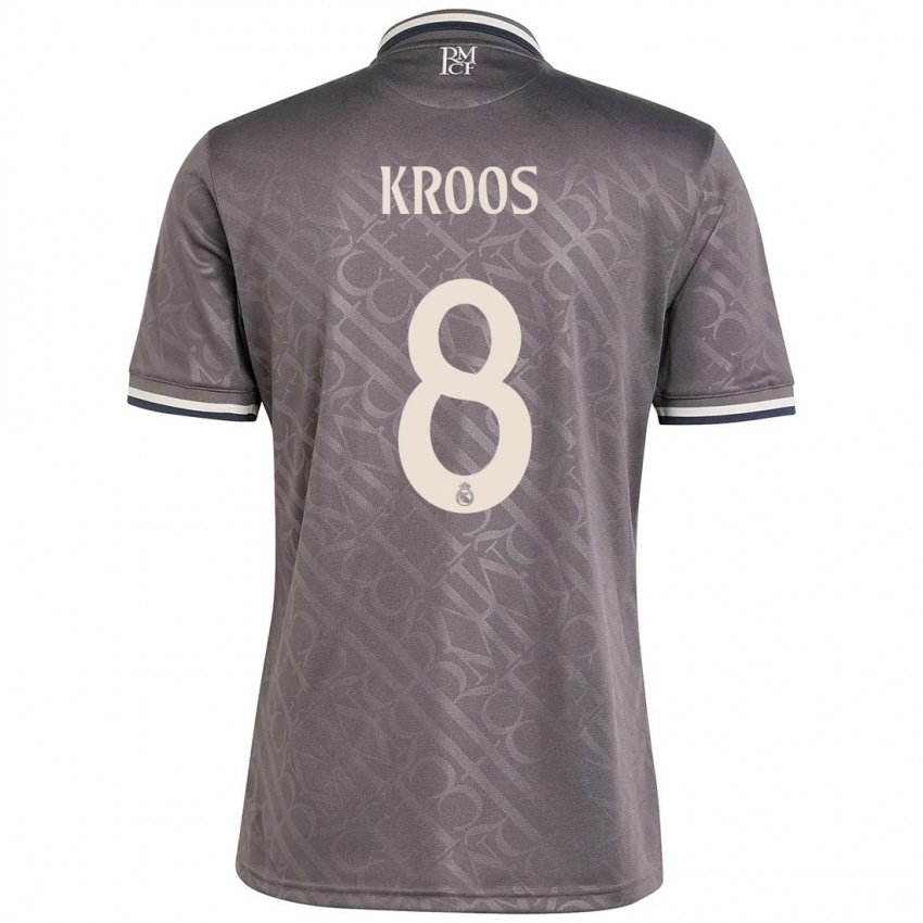 Kinder Toni Kroos #8 Anthrazit Ausweichtrikot Trikot 2024/25 T-Shirt Schweiz