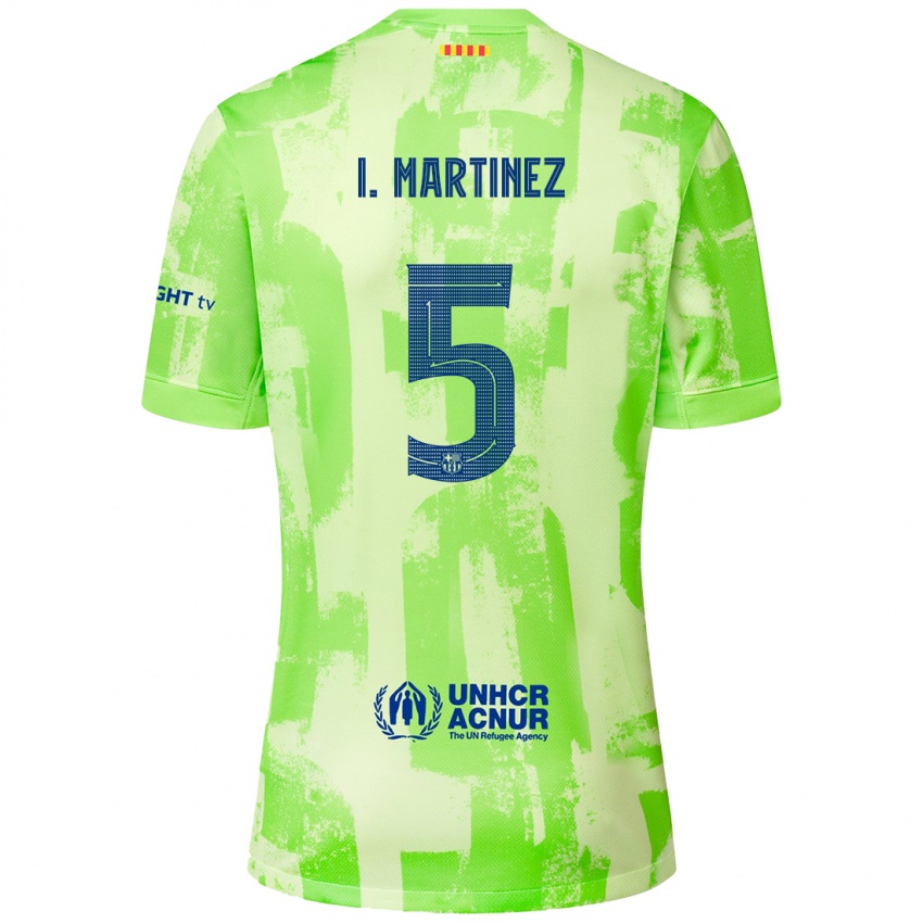 Enfant Maillot Iñigo Martínez #5 Citron Vert Troisieme 2024/25 T-Shirt Suisse