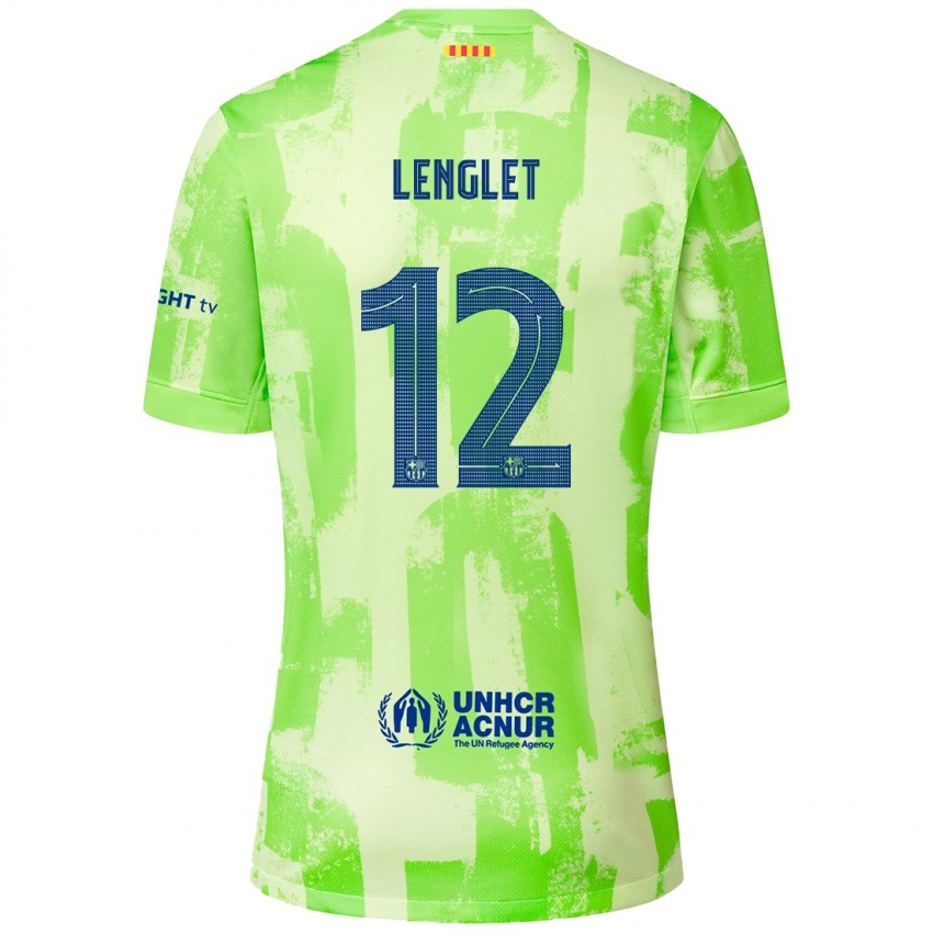 Enfant Maillot Clément Lenglet #12 Citron Vert Troisieme 2024/25 T-Shirt Suisse