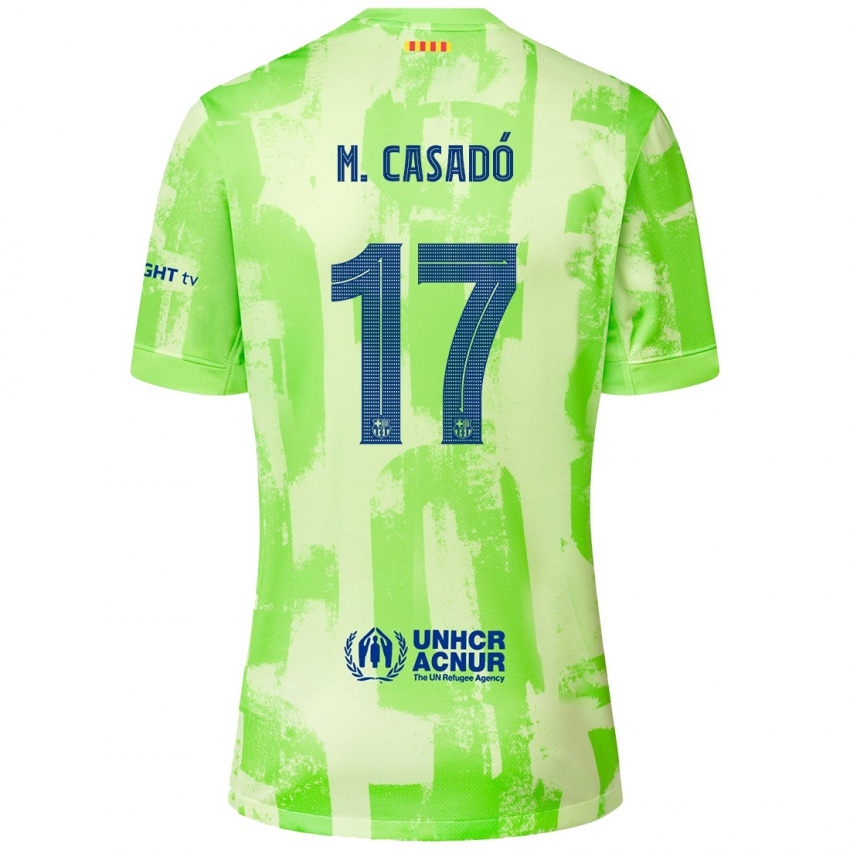 Enfant Maillot Marc Casado #17 Citron Vert Troisieme 2024/25 T-Shirt Suisse