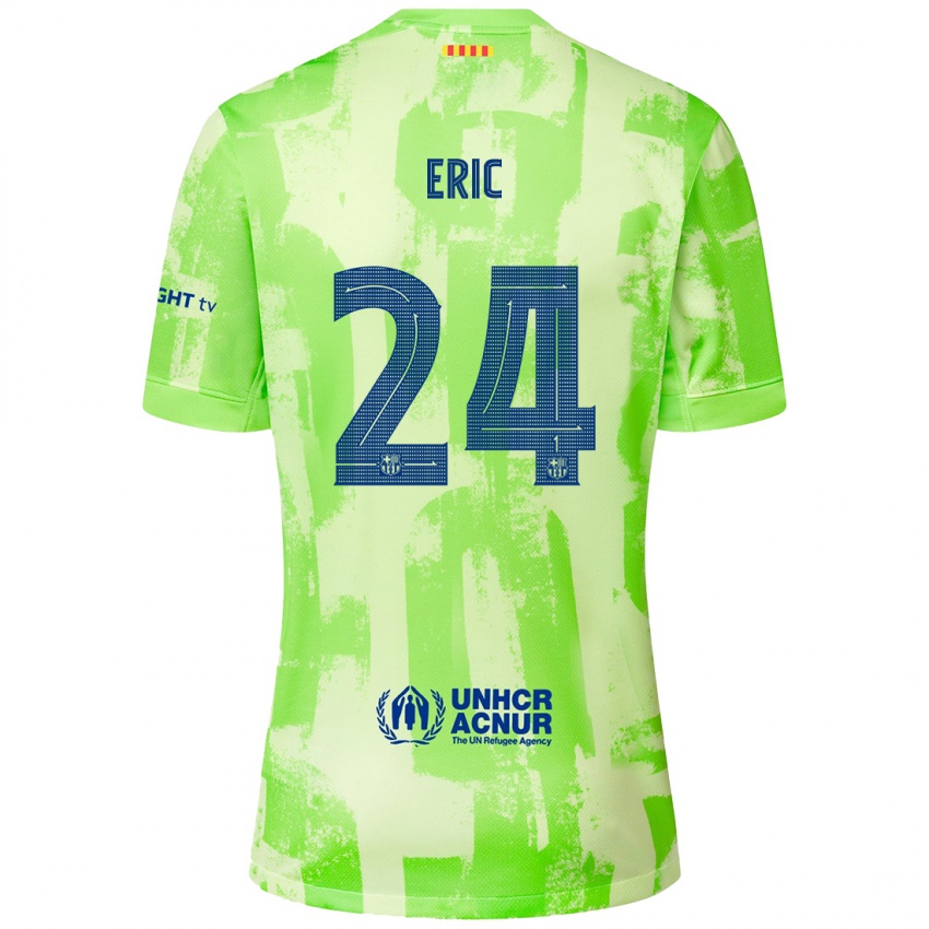 Enfant Maillot Eric Garcia #24 Citron Vert Troisieme 2024/25 T-Shirt Suisse