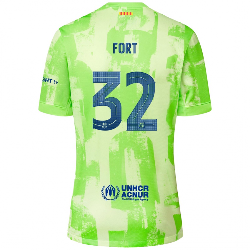 Enfant Maillot Héctor Fort #32 Citron Vert Troisieme 2024/25 T-Shirt Suisse