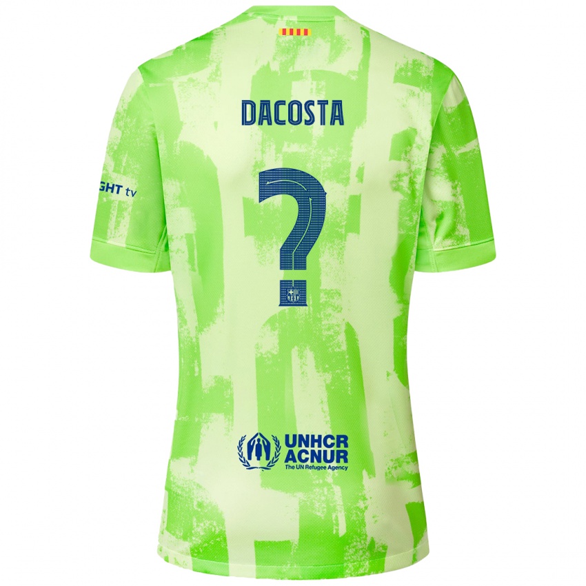 Enfant Maillot Raúl Dacosta #0 Citron Vert Troisieme 2024/25 T-Shirt Suisse