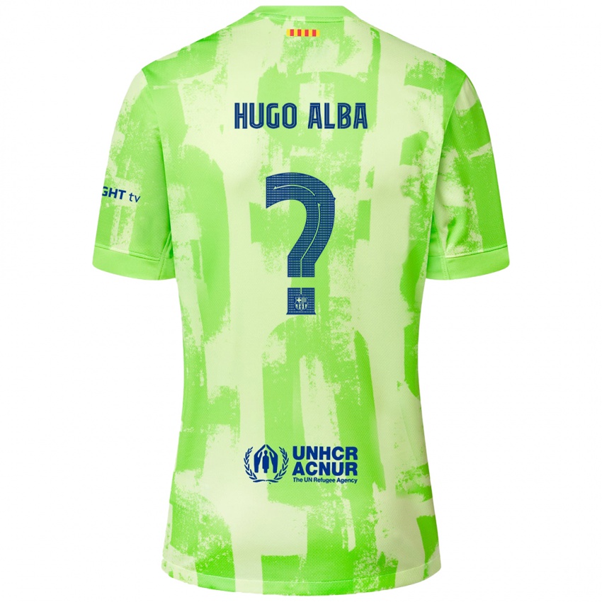 Enfant Maillot Hugo Alba #0 Citron Vert Troisieme 2024/25 T-Shirt Suisse