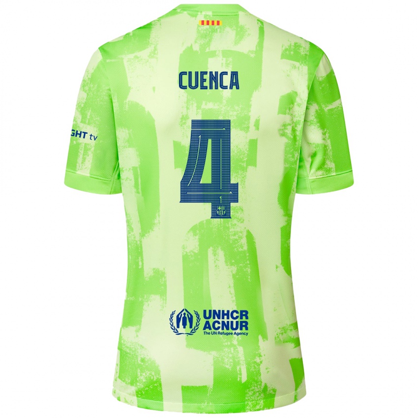 Kinder Andrés Cuenca #4 Limettengrün Ausweichtrikot Trikot 2024/25 T-Shirt Schweiz