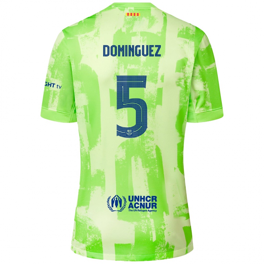 Enfant Maillot Sergi Dominguez #5 Citron Vert Troisieme 2024/25 T-Shirt Suisse