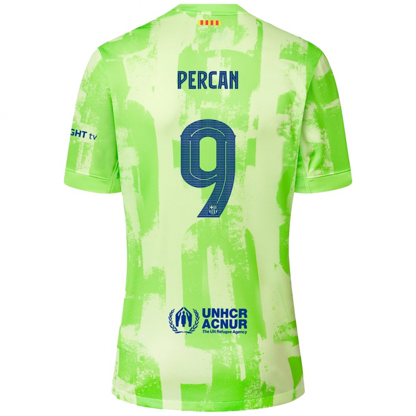 Enfant Maillot Diego Percan #9 Citron Vert Troisieme 2024/25 T-Shirt Suisse