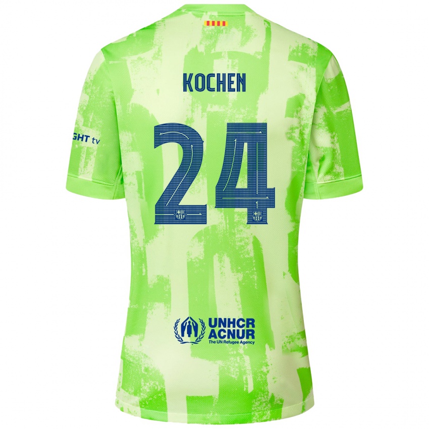 Enfant Maillot Diego Kochen #24 Citron Vert Troisieme 2024/25 T-Shirt Suisse