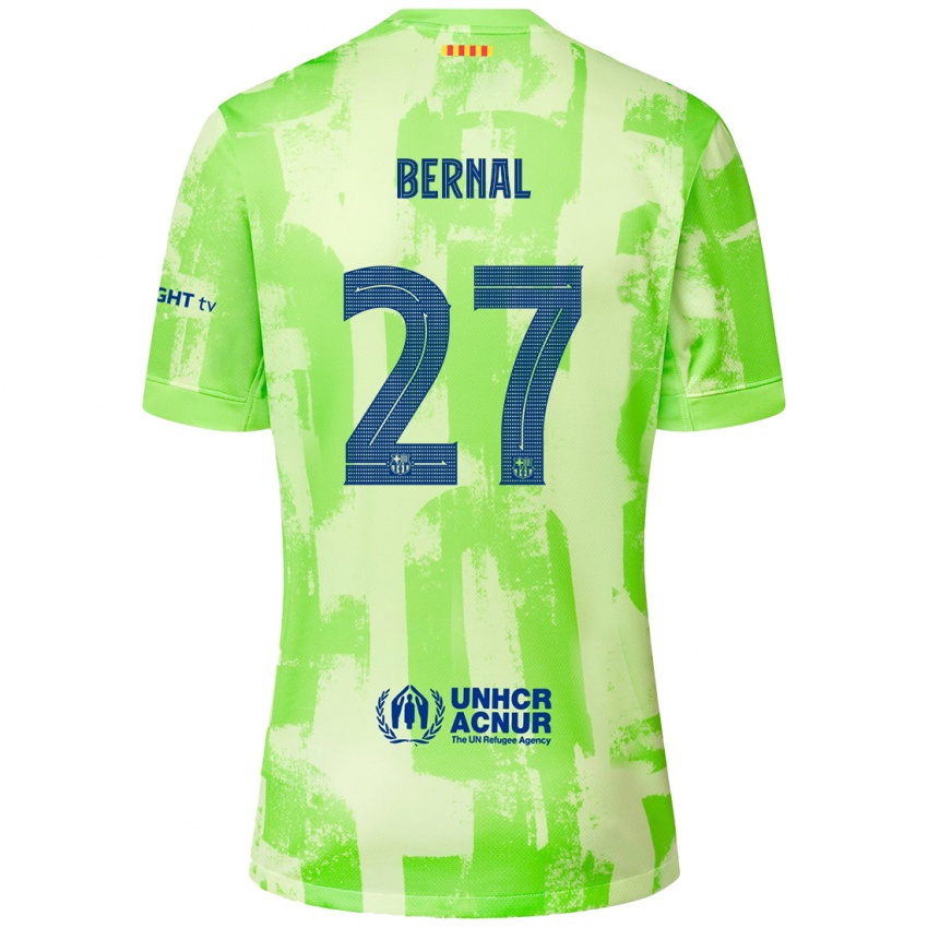 Enfant Maillot Marc Bernal #27 Citron Vert Troisieme 2024/25 T-Shirt Suisse