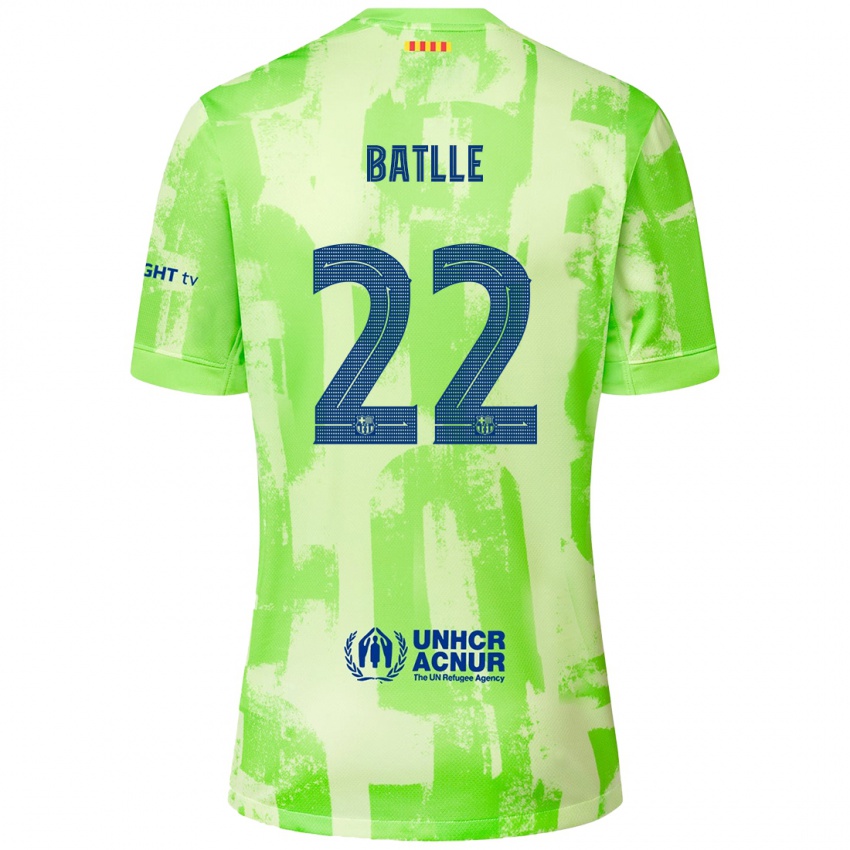 Enfant Maillot Ona Batlle #22 Citron Vert Troisieme 2024/25 T-Shirt Suisse