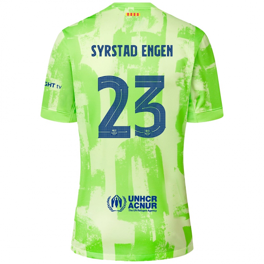 Enfant Maillot Ingrid Syrstad Engen #23 Citron Vert Troisieme 2024/25 T-Shirt Suisse