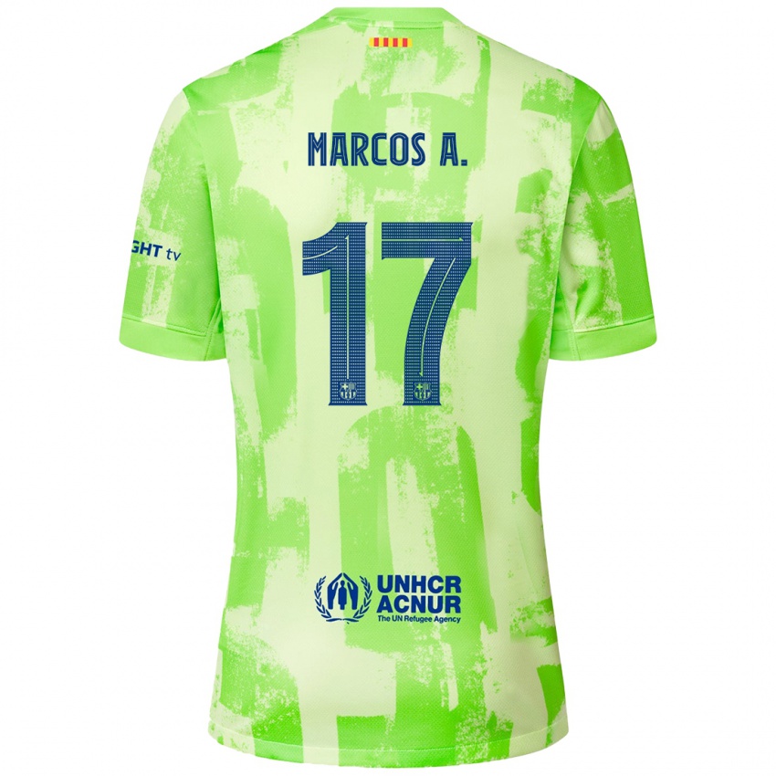 Kinder Marcos Alonso #17 Limettengrün Ausweichtrikot Trikot 2024/25 T-Shirt Schweiz