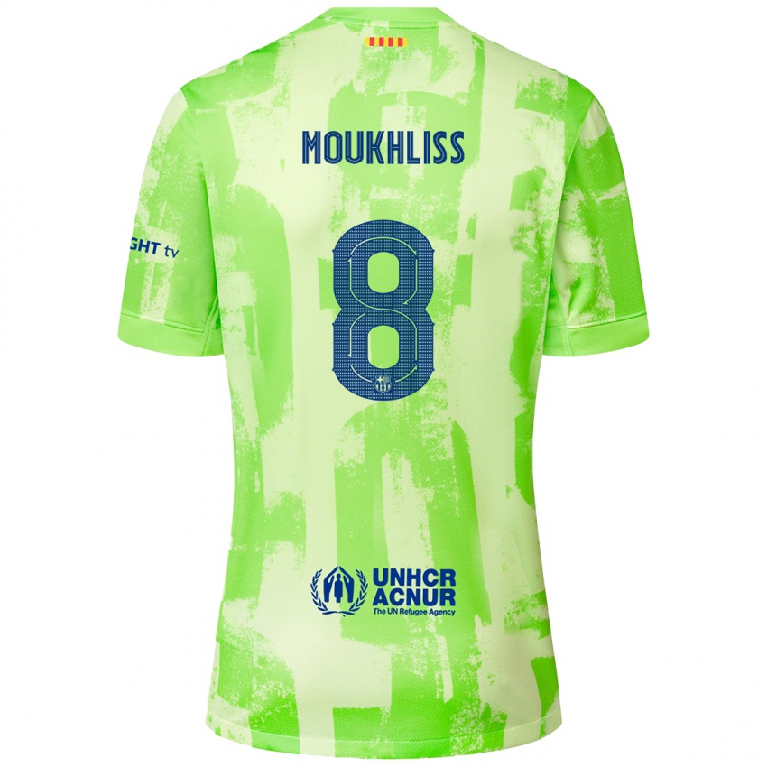 Kinder Moha Moukhliss #8 Limettengrün Ausweichtrikot Trikot 2024/25 T-Shirt Schweiz