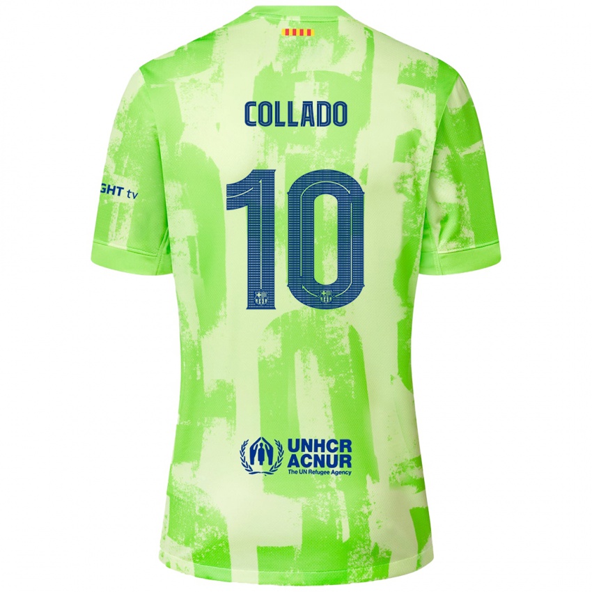 Enfant Maillot Alex Collado #10 Citron Vert Troisieme 2024/25 T-Shirt Suisse