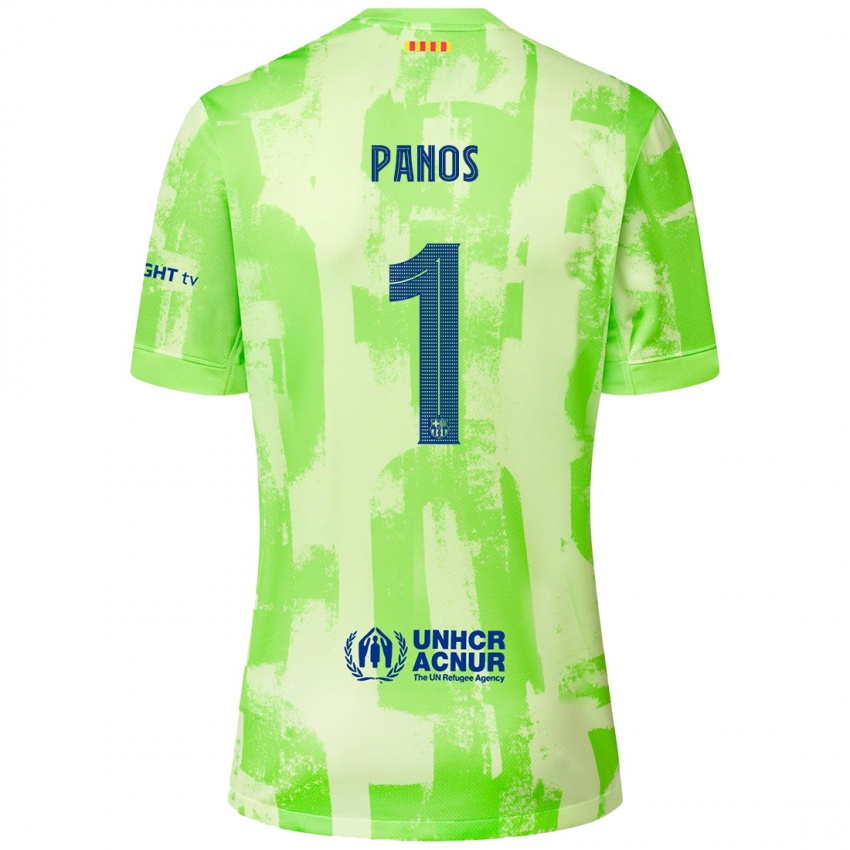 Enfant Maillot Sandra Panos #1 Citron Vert Troisieme 2024/25 T-Shirt Suisse