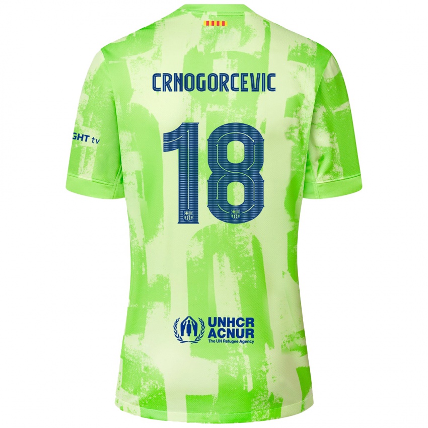 Enfant Maillot Ana-Maria Crnogorcevic #18 Citron Vert Troisieme 2024/25 T-Shirt Suisse