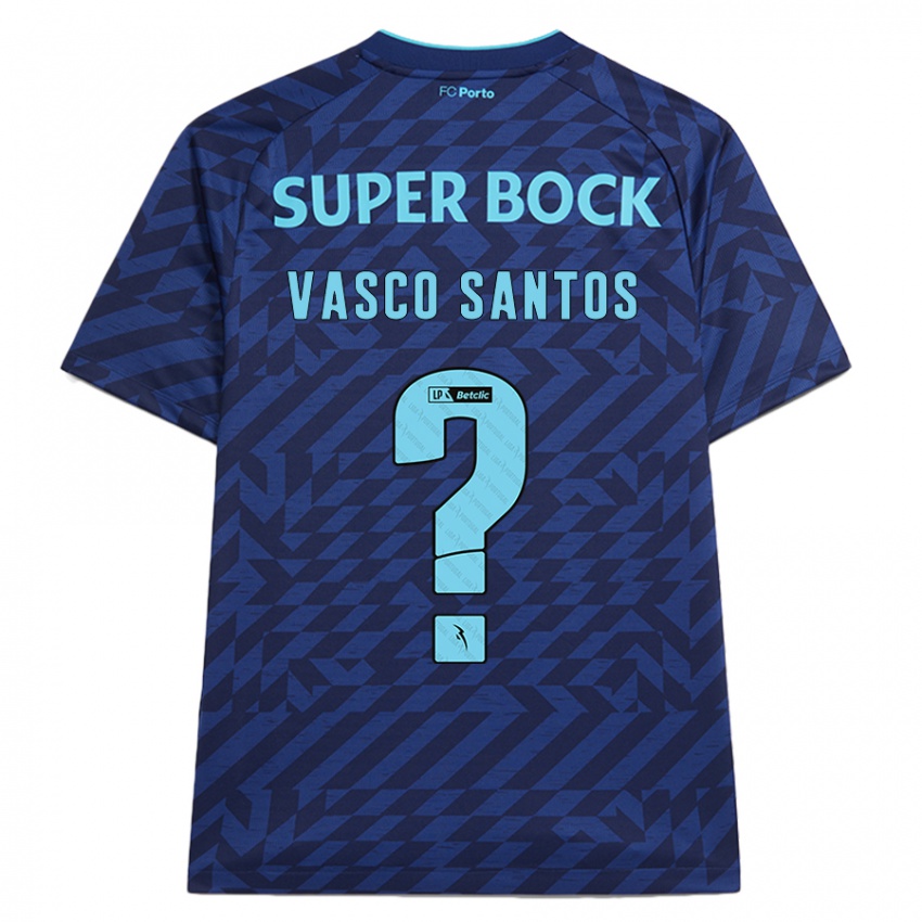 Enfant Maillot Vasco Santos #0 Bleu Marine Troisieme 2024/25 T-Shirt Suisse