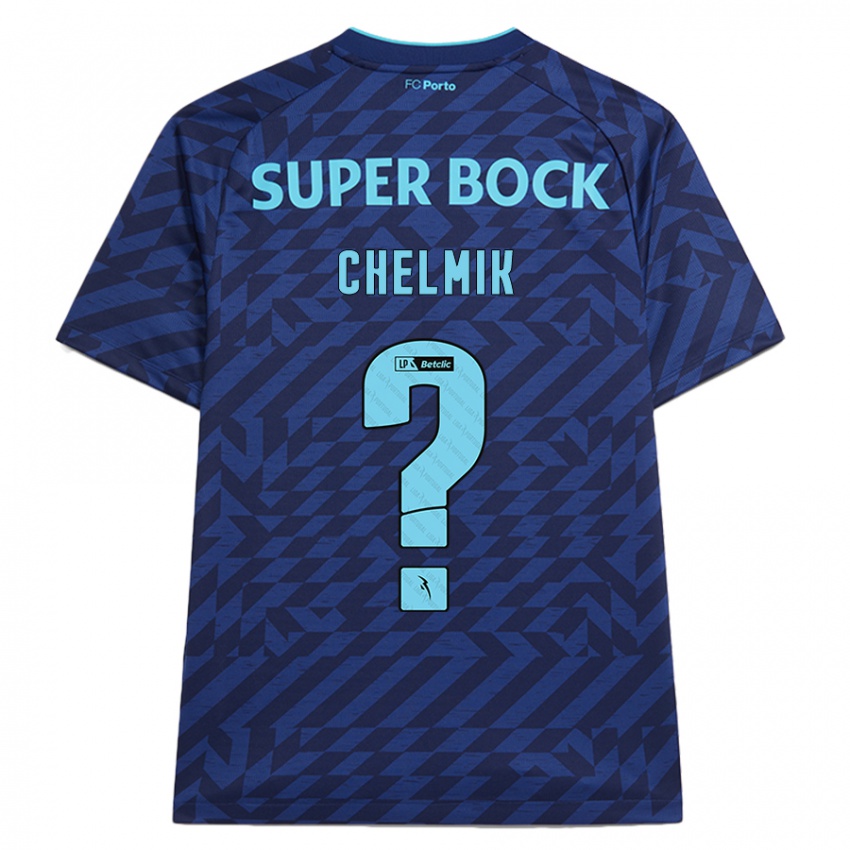 Enfant Maillot Chelmik #0 Bleu Marine Troisieme 2024/25 T-Shirt Suisse