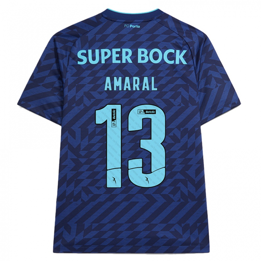 Enfant Maillot Fábio Amaral #13 Bleu Marine Troisieme 2024/25 T-Shirt Suisse