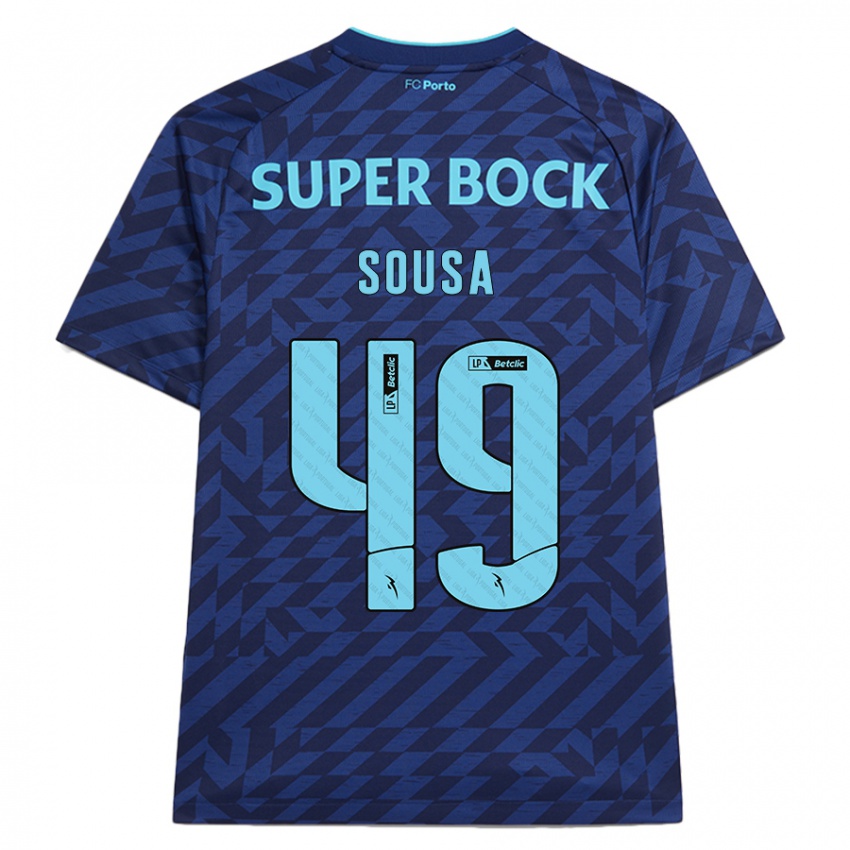 Enfant Maillot Gonçalo Sousa #49 Bleu Marine Troisieme 2024/25 T-Shirt Suisse