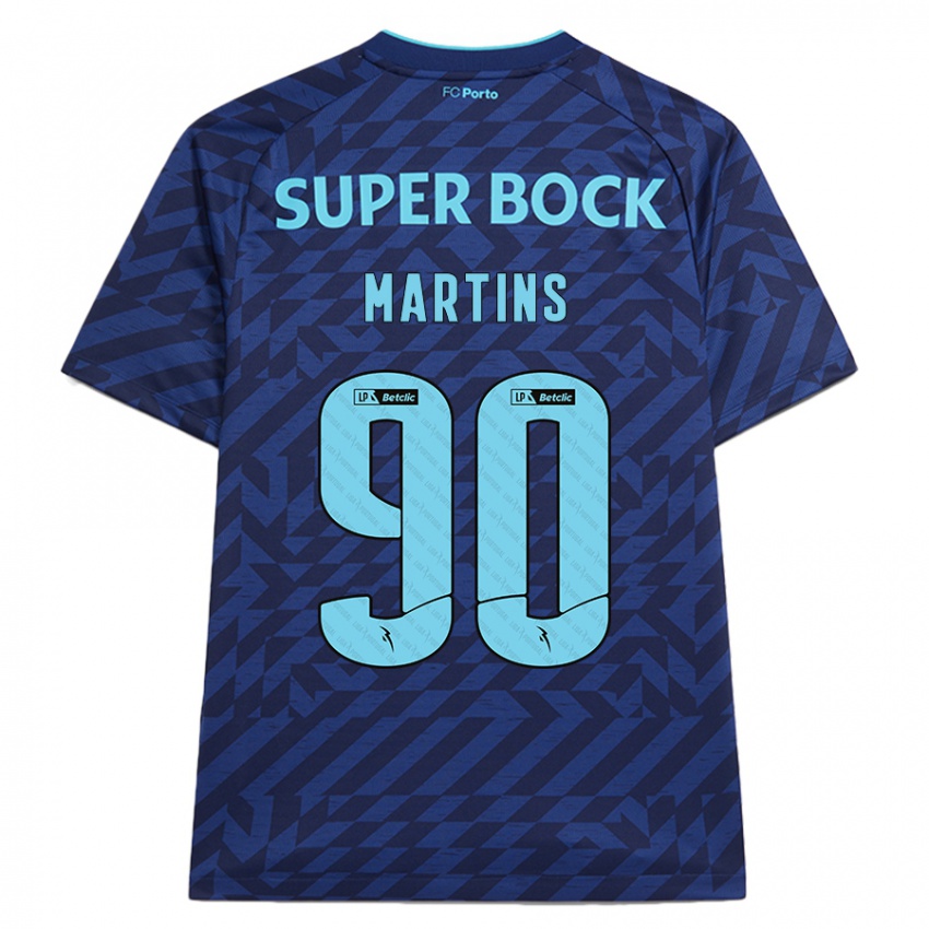 Enfant Maillot Gil Martins #90 Bleu Marine Troisieme 2024/25 T-Shirt Suisse