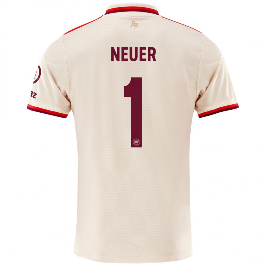 Kinder Manuel Neuer #1 Leinen Ausweichtrikot Trikot 2024/25 T-Shirt Schweiz