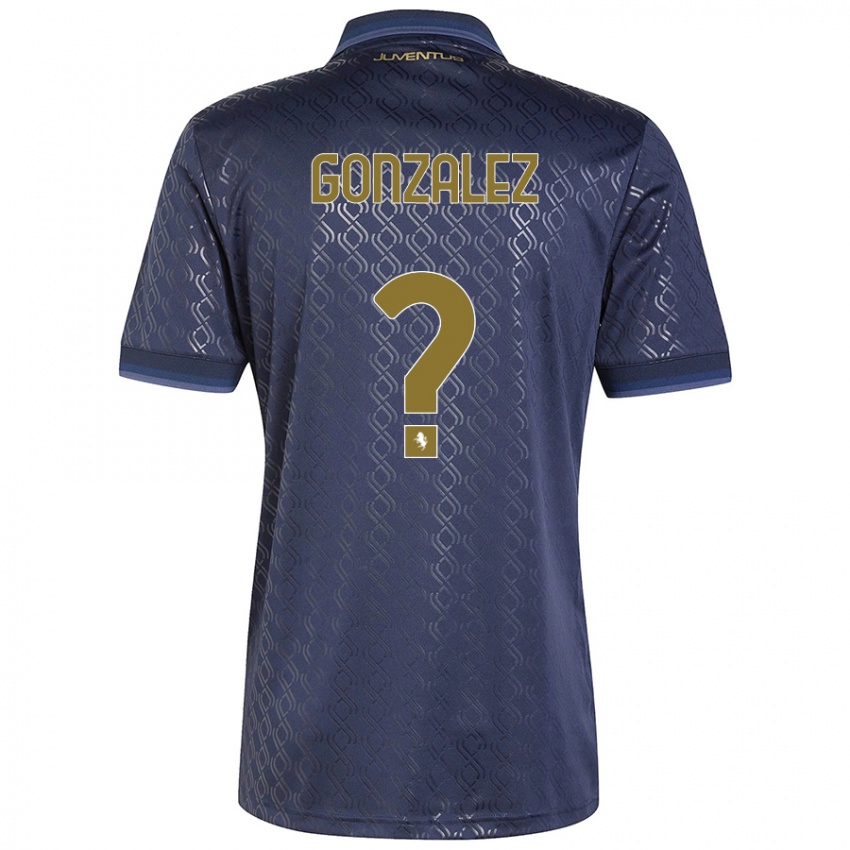 Kinder Facundo González #0 Marineblau Ausweichtrikot Trikot 2024/25 T-Shirt Schweiz