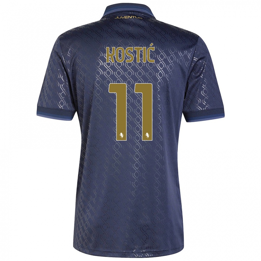 Kinder Filip Kostic #11 Marineblau Ausweichtrikot Trikot 2024/25 T-Shirt Schweiz