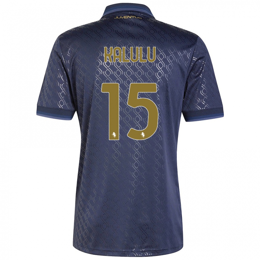 Kinder Pierre Kalulu #15 Marineblau Ausweichtrikot Trikot 2024/25 T-Shirt Schweiz