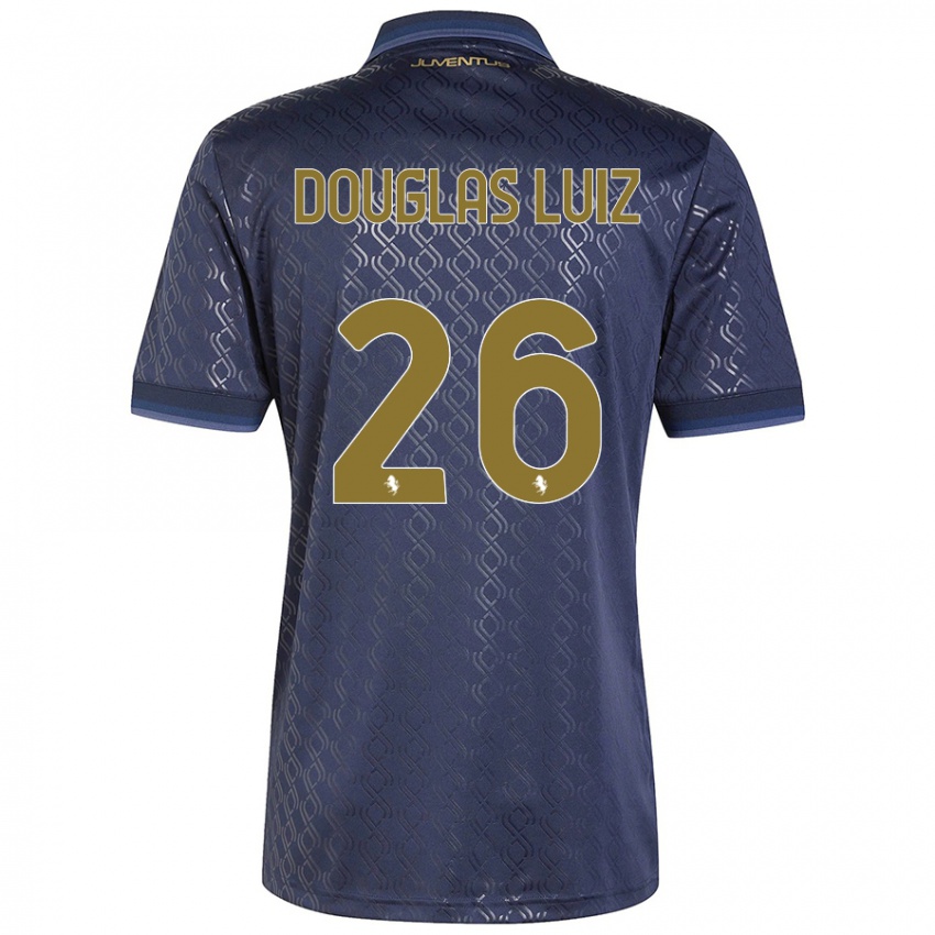 Kinder Douglas Luiz #26 Marineblau Ausweichtrikot Trikot 2024/25 T-Shirt Schweiz