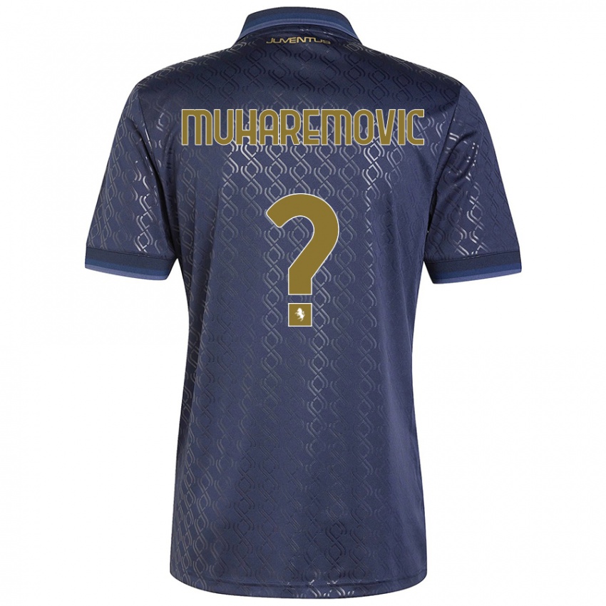 Kinder Tarik Muharemovic #0 Marineblau Ausweichtrikot Trikot 2024/25 T-Shirt Schweiz