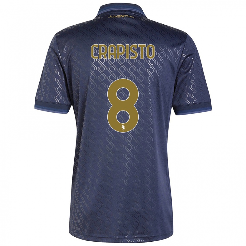 Kinder Francesco Crapisto #8 Marineblau Ausweichtrikot Trikot 2024/25 T-Shirt Schweiz