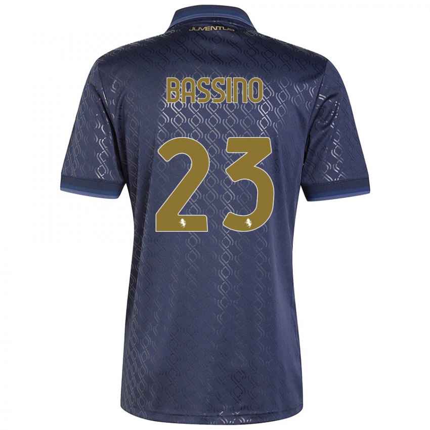 Kinder Alessandro Bassino #23 Marineblau Ausweichtrikot Trikot 2024/25 T-Shirt Schweiz