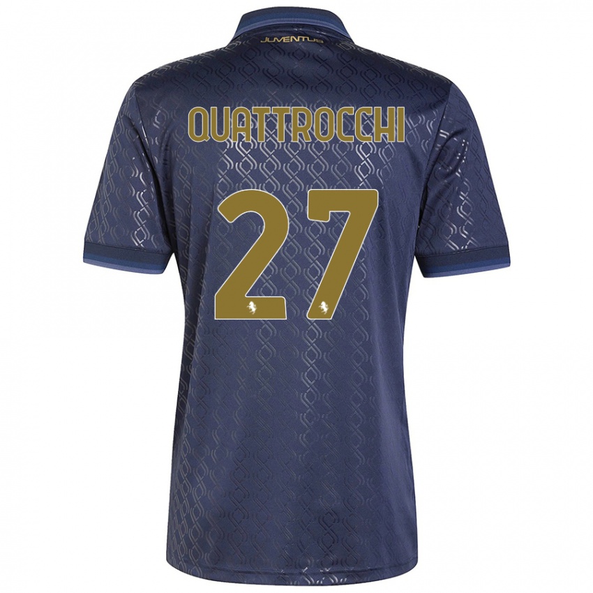 Kinder Juan Ignacio Quattrocchi #27 Marineblau Ausweichtrikot Trikot 2024/25 T-Shirt Schweiz