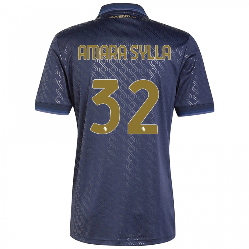 Kinder Idris Amara Sylla #32 Marineblau Ausweichtrikot Trikot 2024/25 T-Shirt Schweiz