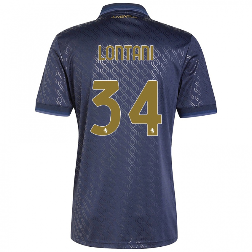 Kinder Matteo Lontani #34 Marineblau Ausweichtrikot Trikot 2024/25 T-Shirt Schweiz