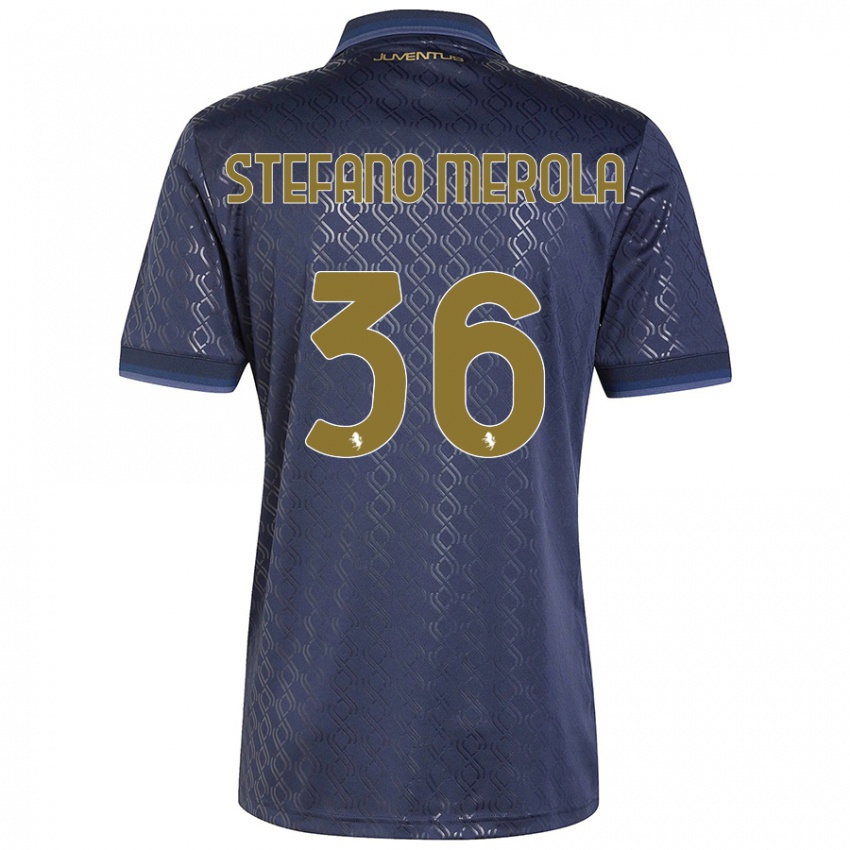 Kinder Antonio Stefano Merola #36 Marineblau Ausweichtrikot Trikot 2024/25 T-Shirt Schweiz