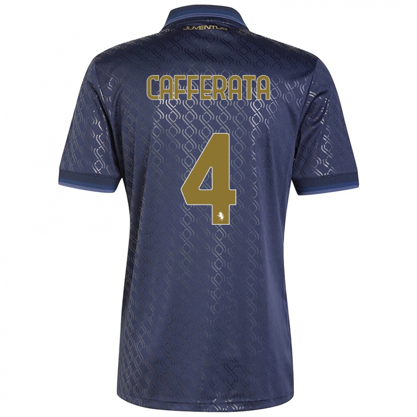 Kinder Federica Cafferata #4 Marineblau Ausweichtrikot Trikot 2024/25 T-Shirt Schweiz