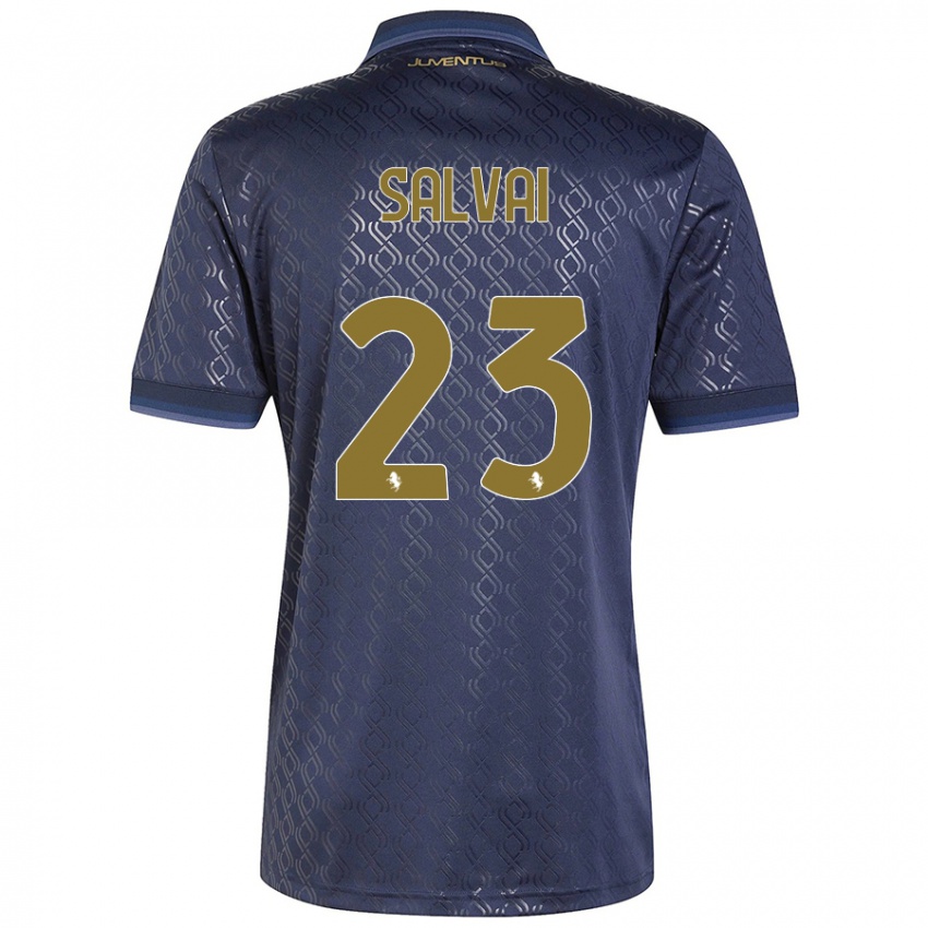 Kinder Cecilia Salvai #23 Marineblau Ausweichtrikot Trikot 2024/25 T-Shirt Schweiz