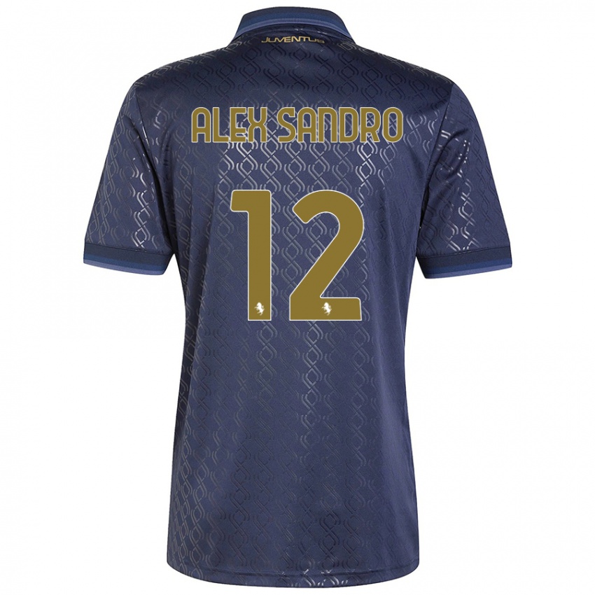 Kinder Alex Sandro #12 Marineblau Ausweichtrikot Trikot 2024/25 T-Shirt Schweiz