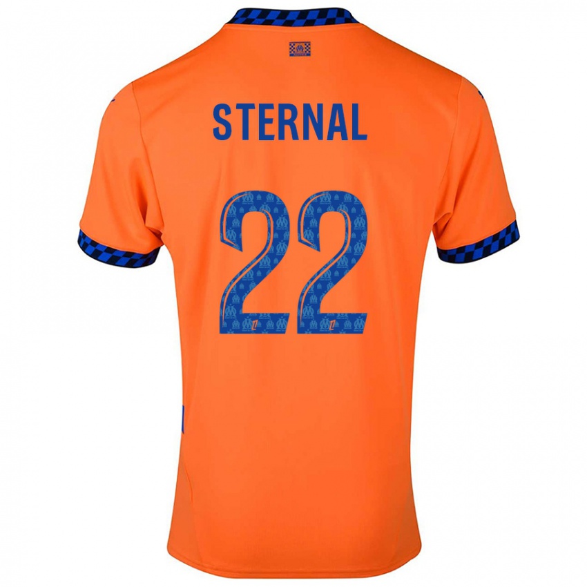 Enfant Maillot Enzo Sternal #22 Orange Bleu Foncé Troisieme 2024/25 T-Shirt Suisse