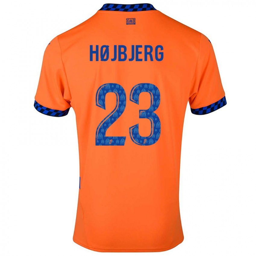 Enfant Maillot Pierre Emile Hojbjerg #23 Orange Bleu Foncé Troisieme 2024/25 T-Shirt Suisse