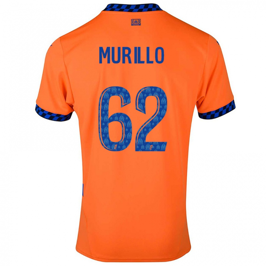 Enfant Maillot Amir Murillo #62 Orange Bleu Foncé Troisieme 2024/25 T-Shirt Suisse