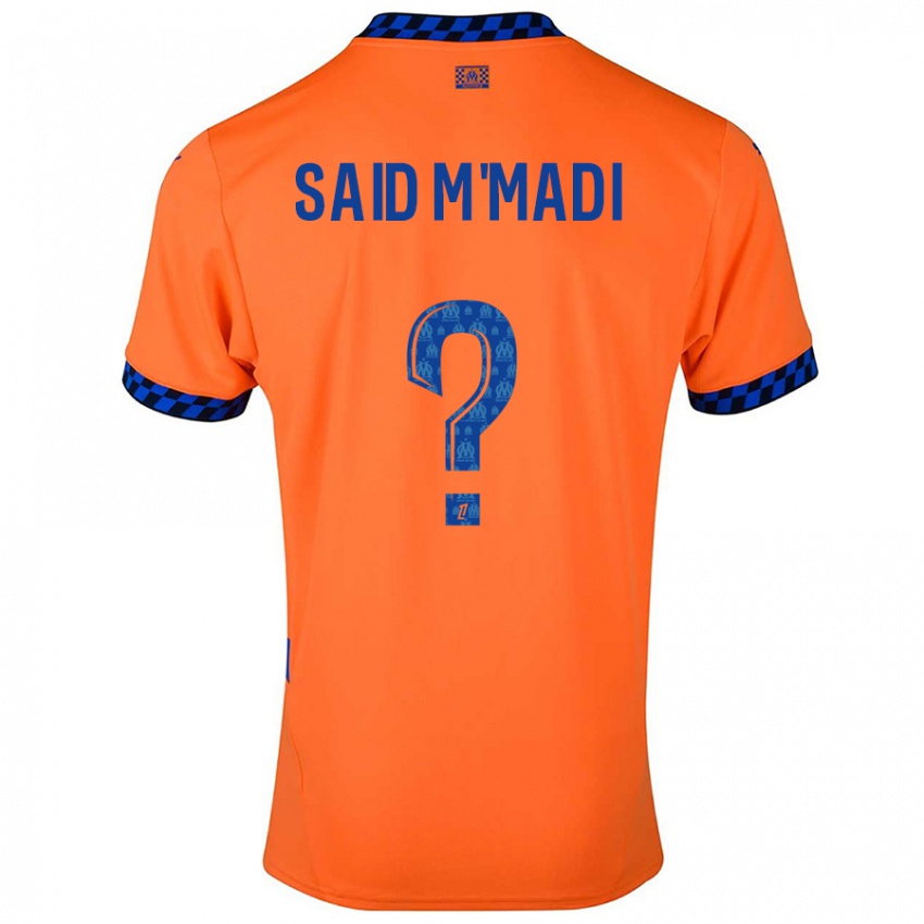 Enfant Maillot Yakine Said M'madi #0 Orange Bleu Foncé Troisieme 2024/25 T-Shirt Suisse