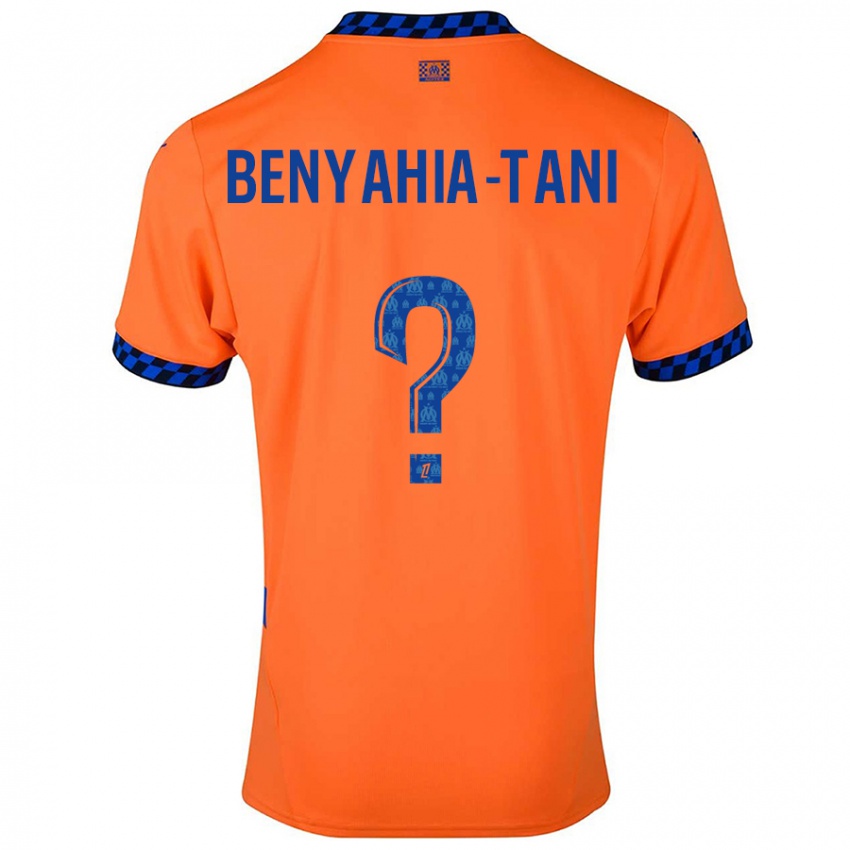 Enfant Maillot Aylan Benyahia-Tani #0 Orange Bleu Foncé Troisieme 2024/25 T-Shirt Suisse