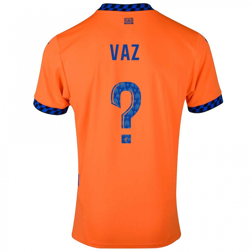 Enfant Maillot Robinio Vaz #0 Orange Bleu Foncé Troisieme 2024/25 T-Shirt Suisse